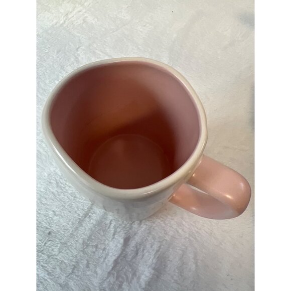 Rae Dunn Bee Positive Oversized Mug Soft Cream/baby Pink Gold writing - Picture 6 of 6